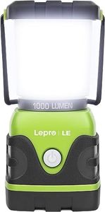 LE 1000LM Battery Powered LED Camping Lantern, Waterproof Tent Light with 4 Light Modes, Camping Essentials, Portable Lantern Flashlight for Camping, Emergency, Power Outages, Not Rechargeable, 1PC