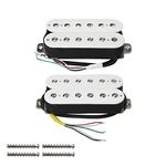 FLEOR Alnico 5 Guitar Pickup White Neck and Bridge Humbucker Pickups Set