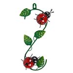 Fulenyi Metal Wall Art - 3D Bee/Ladybird TV Background Sculpture, Garden Wall Patio Yard Indoor and Outdoor Wooden House Wall Hanging Decoration