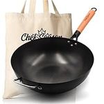 ChefSeason Carbon Steel Wok - 12.6"