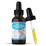 Spot On 50ml Natural Flea & Tick Repellent for Cats with Precision Pipette - Safe Herbal Extract Formula for Effective Defence