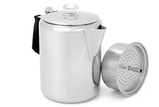 GSI Outdoors Glaicer Stainless Percolator with Silicone Handle, 12 Cup