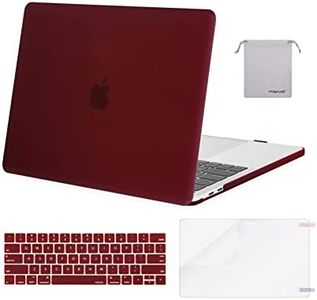 MOSISO Compatible with MacBook Pro 13 inch Case M2 2024, 2023, 2022-2016 A2338 M1 A2251 A2289 A2159 A1989 A1708 A1706, Plastic Hard Shell&Keyboard Cover&Screen Protector&Storage Bag, Burgundy