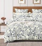 Furnistitchs Premium Glace Cotton Duvet Cover/Comforter Cover/Rajai Cover/Blanket Cover/Quilt Cover Single Size 60"x90" inches - (Single 60x90, Off-White Spring)