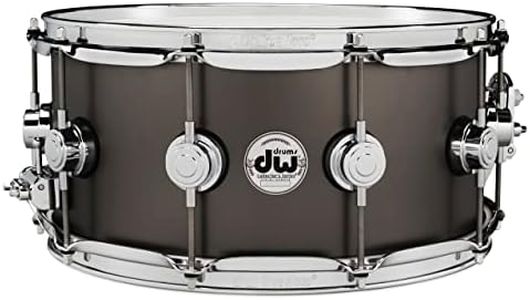 DW Collector's Series Metal Snare Drum - 6.5 x 14 inch - Satin Black Over Brass