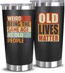 NewEleven Christmas Gifts For Men, Women - Funny Gag Gifts Ideas For Dad, Mom, Grandpa, Grandma, Husband, Wife, Uncle, Him - 40th 50th 60th 70th 80th Birthday Gifts For Men Women – 20 Oz Tumbler