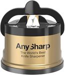 AnySharp Global Classic Knife Sharpener with PowerGrip, Gold