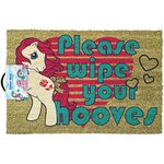 My Little Pony Retro Please Wipe Your Hooves Doormat, Coir, Multi-Colour, 40 x 60 cm