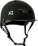 S1 Lifer Brim Helmet for Skateboarding, BMX, and Roller Skating - EPS Fusion Foam, CPSC & ASTM Certified - Black Matte Medium (21.5")