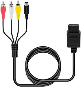Mcbazel Cordon S Vidéo AV Vidéo Audio Câble pour Nintendo SNES N64 Gamecube PAL