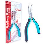 Fish Bone Pliers/Tweezers Curved, High Grade Stainless Steel Polished (14cm)
