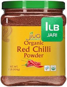 Jiva Organic Red Chili Powder 1 Pound Jar - Non-GMO, Suitable for Vegetarians