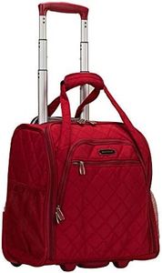 Rockland Melrose Upright Wheeled Underseater Carry-on Luggage, Red, Carry-On 16-Inch, Melrose Upright Wheeled Underseater Carry-on Luggage