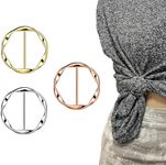 VAMA FASHIONS Metal Scarf Ring Scarves Clip T-shirt Tie Clips Waist Shirt Buckle Clasp Clothing Rings for Women