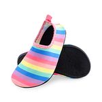 Water Shoes Kids Girls Boys Swim Water Shoes Beach Toddler Aqua Socks Nonslip Outdoor Sports Surfing Skin Barefoot Seaside,Colorful, 6.5 UK Child