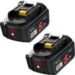 2X Waitley BL1850B 18V 5.0Ah Battery Compatible with Makita 18V Power Tools