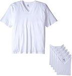 Jockey Men's T-Shirts Tall Man Classic V-Neck - 2 Pack - White - 4X-Large