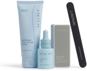 SEACRET Nail Care Collection – Dead Sea Mineral Manicure Kit with Nail File, 3-Way Buffer, Cuticle Oil, Body Lotion for DIY Home Manicure & Pedicure, Buffer Nail File, Nail Buffer, Nail Care Kit
