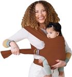Lalabu Simple Baby Wrap | Forget The Complex Baby Sling Wrap, Grab a Simple No-Tie, Comfortable & Easy-to-Use Lalabu Baby Wearing Wrap | Infant Baby Carrier Wrap for 3 Months - 2 Years (Clay)