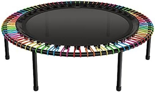 bellicon Fitness Trampoline 100 cm (Rainbow) | Sturdy Screw Legs & Rope Ring Suspension up to 150 kg (Extra Strong) | 3-Piece Frame | Made in Germany