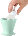 Ingenuity Bokee Baby Bottle Holder Hands Free – One-Hand Bottle or Sippy Cup Prep for Infant to Toddler, Green-Blue