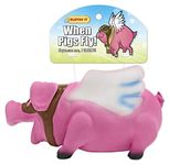 RUFFIN' IT When Pig's Fly Dog Toy with Squeaker, Flying Pig