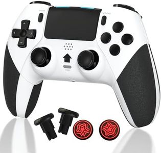 TERIOS Wireless Controller Compatible with PS4/PS4 Pro/PS4 Slim, (No Drift) Control for PS4 with Hall Sensor Joystick-Speakers-6 Axis Motion Sensor-Programming-Auto Turbo Function (Hall Black)