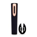 Vin Fresco Portable Electric Wine Opener - Battery Powered Wine Bottle Opener With Foil Cutter - Automatic, Cordless - Easily Removes Corks - BATTERIES INCLUDED (Black & Rose Gold)