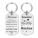 Resdink to My Meemaw Keychain Gifts, Remember I Love You Meemaw Keychain, Personalized Meemaw Birthday Gift Ideas