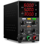 DC Power Supply Variable, 60V 5A Adjustable Switching Regulated DC Bench Power Supply with Intelligent Charging Mode, 18W USB Interface, Precision Encoder Knob (Black)