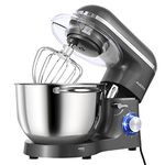 Aucma Stand Mixer,6.5-QT 660W 6-Speed Tilt-Head Food Mixer, Kitchen Electric Mixer with Dough Hook, Wire Whip & Beater