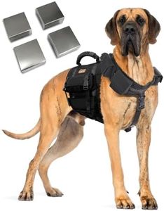 LISPOO Weighted Dog Vest and Collar Set with 4 Removable 0.88 lb Weight Blocks, No Sand Filling, Training Gear for Medium and Large Dogs, Walking, Conditioning, Muscle Building, XL