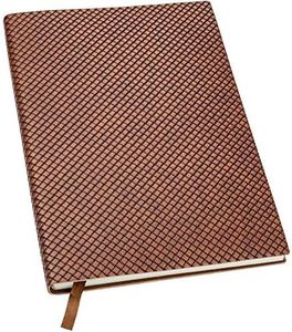 Global Printed Products Global Printed Products Textured High End 5 by 8 in Journal Notebook, Brown