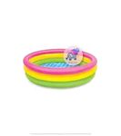 KidsZeeNie® 4Ft Inflatable Sunset Glow Round Rainbow Colorful Kids Swimming Pool| Swimming Ring|Baby Pool for Swimming| Baby Bath Water Tub for Kids|Portable Indoor & Outdoor Mini Bathing Tub Toy