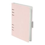 Oxford 6-Ring Professional Notebook, 7 x 9 Inch, Refillable Notebook, Writing Journal, Ivory Paper, 100 Sheets, Blush Pink Faux Leather Cover (90005)