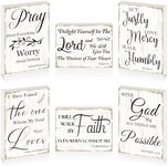 Maitys 6 Pcs Bible Verse Mini Wood 