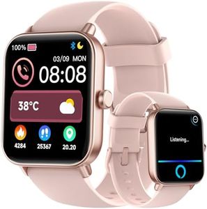 Gydom Montre Connectée Femme [Alexa intégrée/Appel Bluetooth], 1.8" Smartwatch Moniteur de Sommeil/SpO2/Fréquence Cardiaque Montre Podometre avec 100 Sport Calories Etanche IP68 pour Android iOS