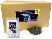 Premium Activated Carbon, Aquarium Carbon for Fish Tank Filter, Aquarium Filter Media, Granulated Charcoal for Fish Tanks, Activated Charcoal Bulk (38 lbs with 4 Pack 5"x9" mesh Bags)