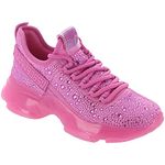 Steve Madden Women's Maxima Sneaker, Pink Rhinestone, 5 UK