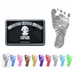 Baby Hand and Footprint Kit by Forever Fun Times | Get Hundreds of Detailed Prints with One Baby Safe Ink Pad | Easy to Clean, and Works with Any Paper or Card | Clean and Safe (Black)