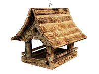 Bird feeder/bird house/feeding station/rain and snow protection - made of pine wood.