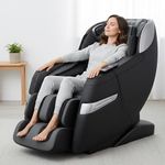 Osaki Titan Quantum Black Massage Chair with 3D SL-Track Rollers, 3 Step Zero Gravity, Full Body Airbag Massage, Intelligent Voice Control, Back & Calf Heat and Foot Roller Massage (black)