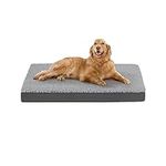 Codi Dog Bed Washable, Orthopedic Large Dog Beds with Memory Foam, Reversible Dog Crate Mattress Mat with Removable Cover, Grey, 91x68x7.5cm