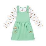 CoComelon Girls Pinafore Dress, Ages 9 Months to 5 Years (9-12 Months) Green