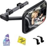 JISHSHAY 5 Pcs Baby Car Mirror Baby Rear View Car Baby Mirror for Car Back Seat Car Seat Mirror Baby Rear Facing baby Car Mirror for Back Seat Baby Essentials for Newborn 180° Extendable Arm Hook Clip