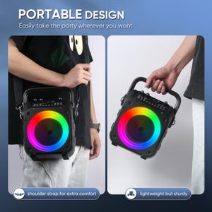 Portable Karaoke Machine – Black, Wireless Speaker & Microphone