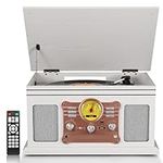 10-in-1 Vintage Record Player with 