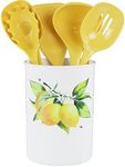 Reston Lloyd Melamine Utensil Holder Set, Fresh Lemons, 6pc Set (82319M)