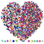 DaKuan 20000 Pcs 6MM Bulk Loose Sequins and 600 Pieces Craft Gems Jewels Acrylic Flatback Rhinestones Gemstone for DIY Crafts Jewelry Making, 6-13mm