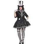 (PKT) (847836) Adult Ladies New Dark Mad Hatter Costume (UK 14-16)